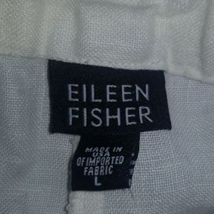 Eileen Fisher Soft White Side Tab Slim Pant